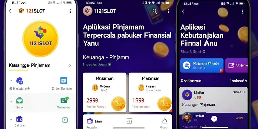Tampilan antarmuka aplikasi 1121SLOT dengan fungsi Pinjaman yang mudah digunakan.