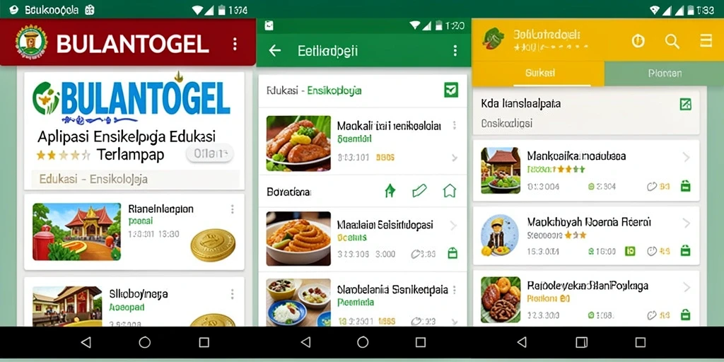 Tampilan antarmuka utama Aplikasi BULANTOGEL yang menarik dan informatif.