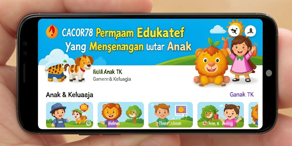 Antarmuka ceria dan interaktif untuk belajar sambil bermain.