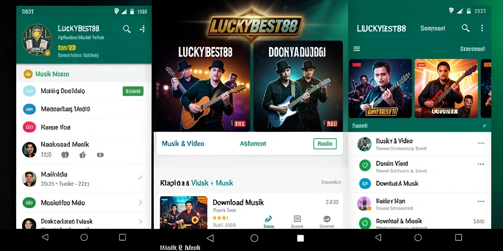 Tampilan antarmuka <strong>LUCKYBEST88</strong> yang memudahkan pengunduhan musik.