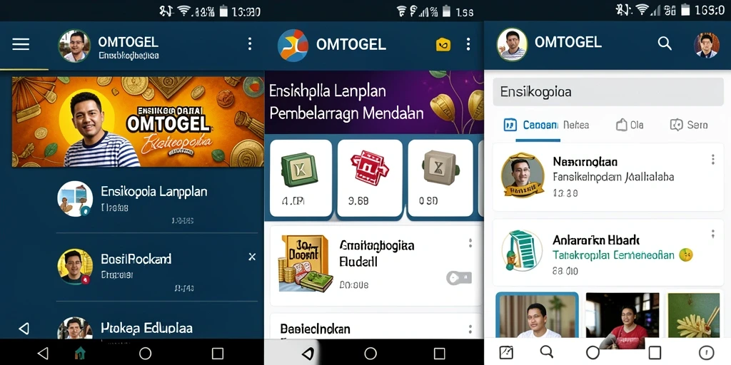 Tampilan antarmuka aplikasi OMTOGEL yang informatif dan user-friendly.