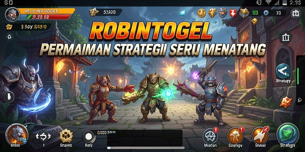 Screenshot antarmuka game ROBINTOGEL yang menampilkan fungsi strateginya.