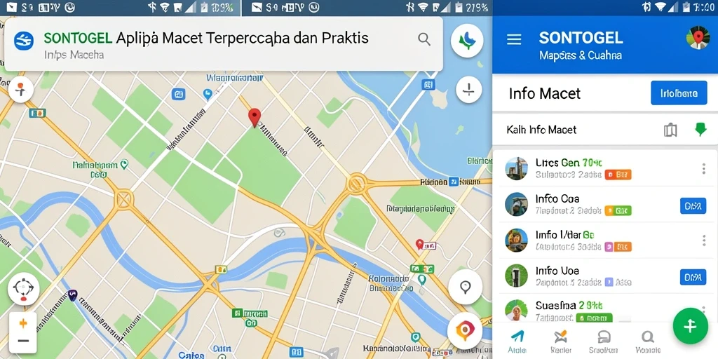 Antarmuka SONTOGEL untuk informasi kemacetan yang mudah dipahami.