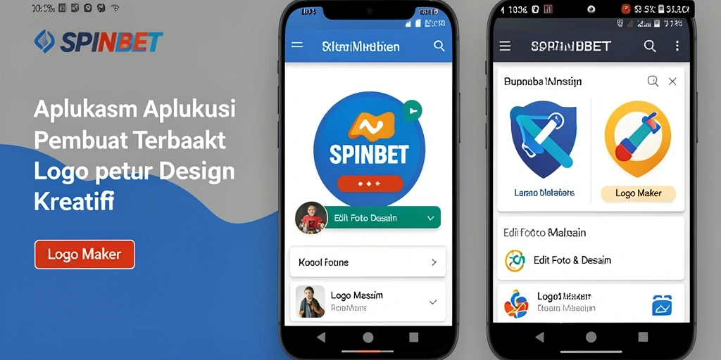 Antarmuka pengguna SPINBET yang intuitif dengan berbagai alat desain logo.